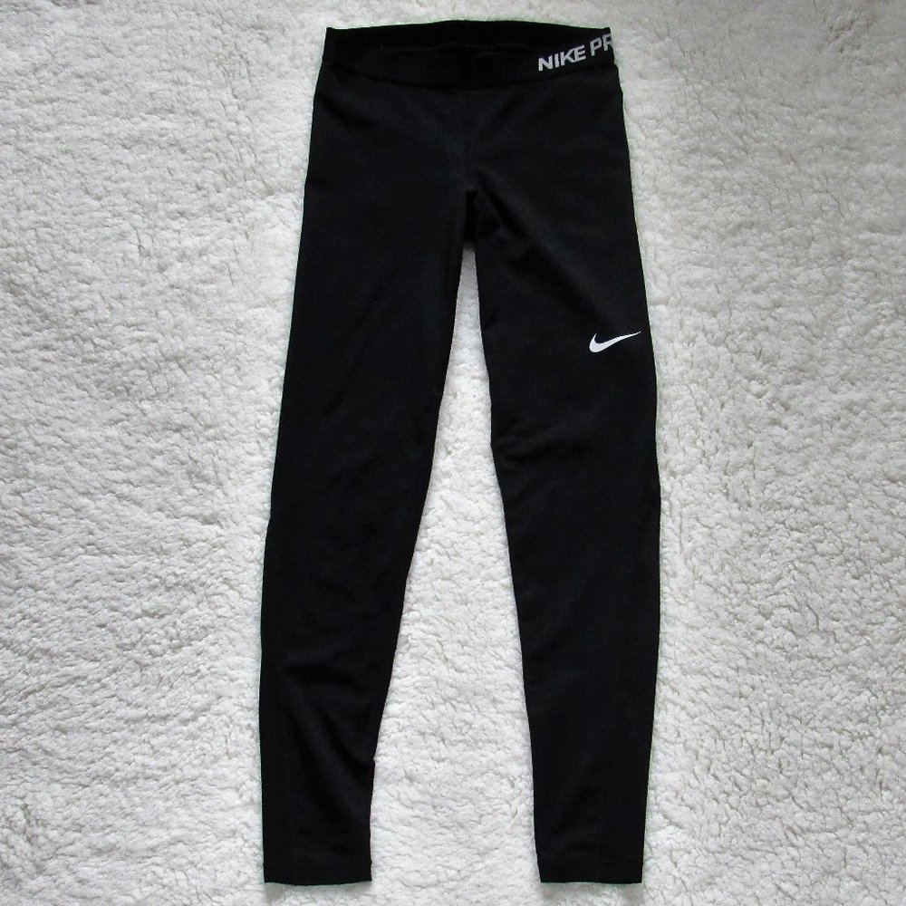 Women's Nike Pro Cool Tights Black White Medium